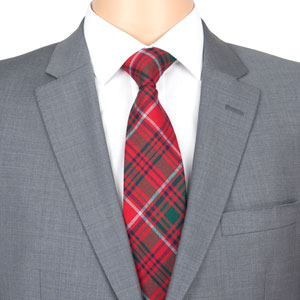 Tie, Necktie, Wool, Plain, Grant Tartan